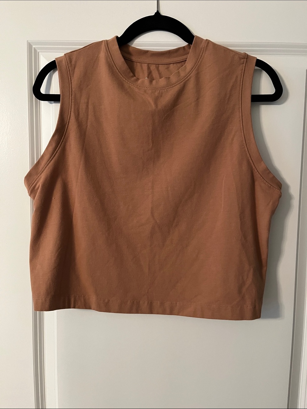 a new day Cropped Muscle Tank Top - Tan
